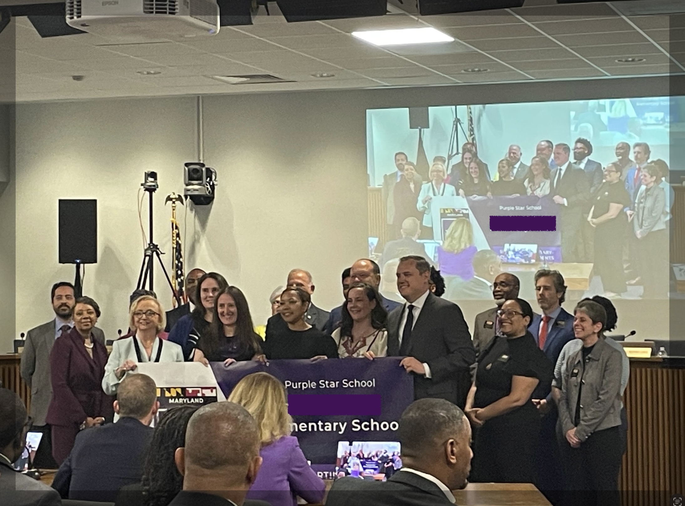 Purple Star School designation ceremony at the Maryland State Board of Education